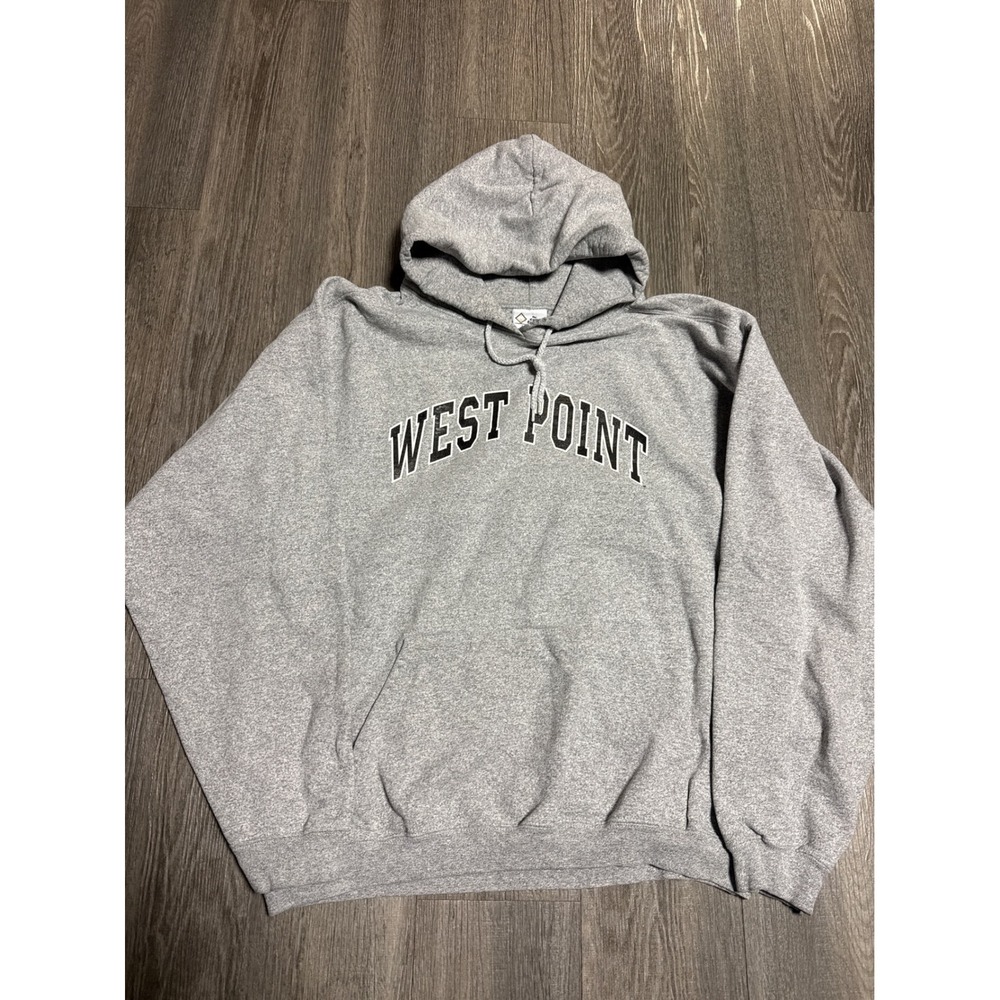 Vintage West Point Hoodie The Cotton Exchange Gray Made in USA Mens Large
